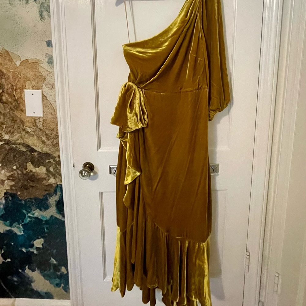 Gold Velvet Dress 12 NWT - Picture 6 of 10